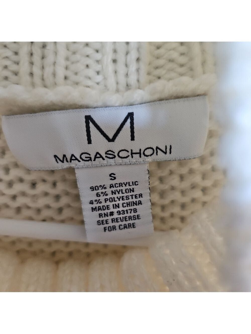 Magaschoni Cream Textured Turtleneck Sweater - Picture 4 of 9